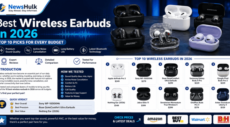 Best Wireless Earbuds in 2026 – Top 10 Picks for Every Budget