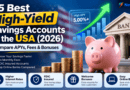 25 Best High-Yield Savings Accounts in the USA (2026) comparison featuring top online banks, APYs, fees, and bonuses