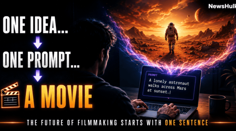 Google Flow AI transforms a single text prompt into a cinematic movie scene using artificial intelligence