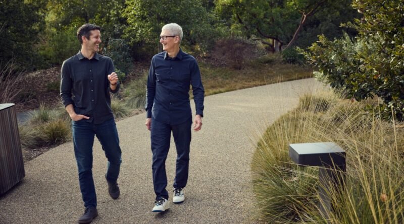 John Ternus and Tim Cook as John Ternus becomes Apple CEO on September 1 2026