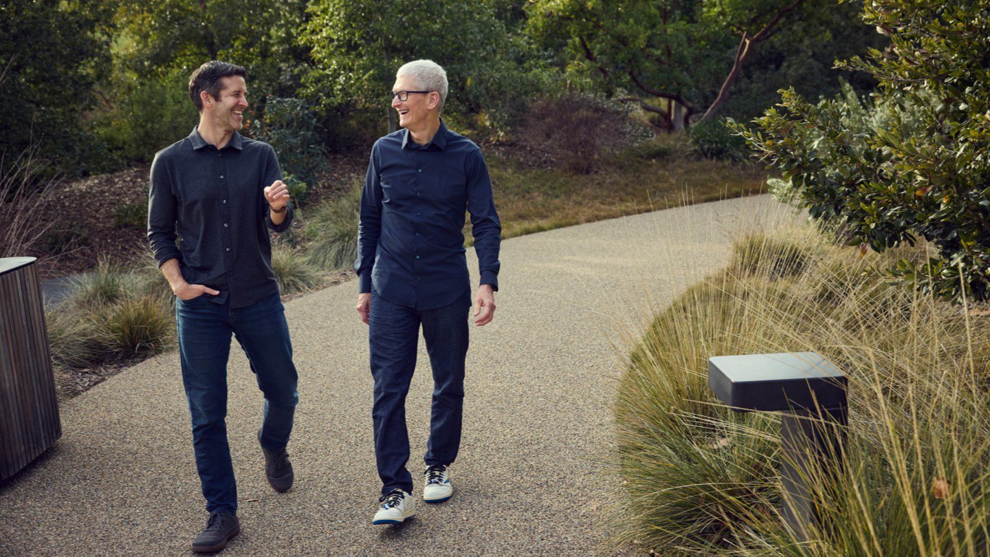 John Ternus and Tim Cook as John Ternus becomes Apple CEO on September 1 2026